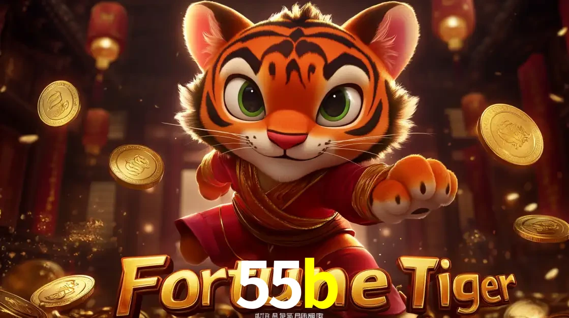 O carismático mascote do jogo de slot Fortune Tiger, um tigre fofo em pose de artes marciais, pronto para trazer sorte e multiplicadores de ganhos no cassino online 55b.