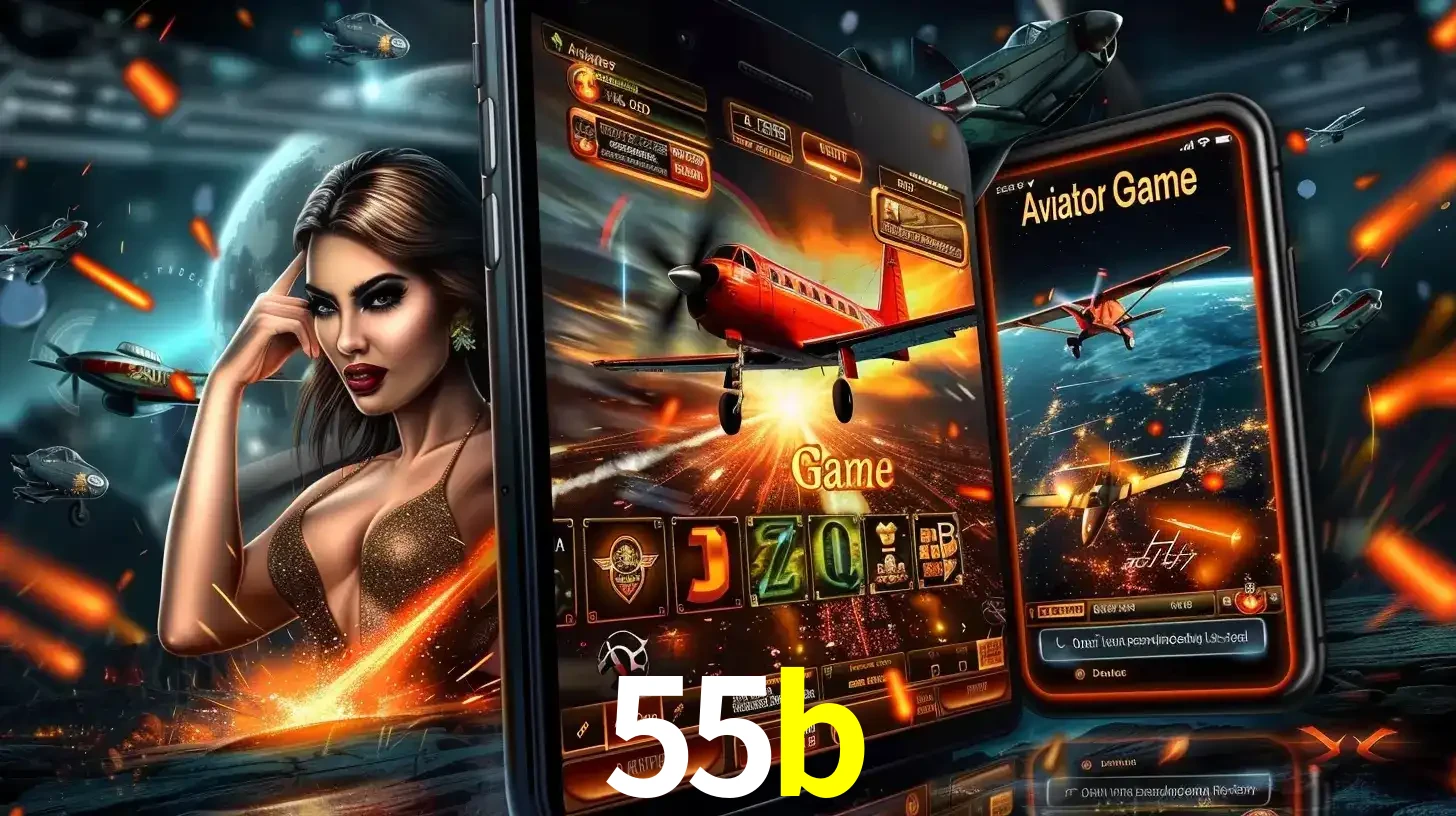 Mulher estilosa cercada por telas que exibem a jogabilidade do Aviator, capturando a intensidade e a estratégia deste popular crash game oferecido pelo 55b.